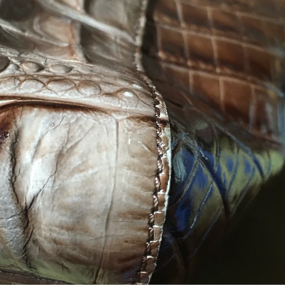 Brahmin Melbourne Large Tote Shoulder Handbag Gold Tone Hardware 18” Top - Picture 11 of 15